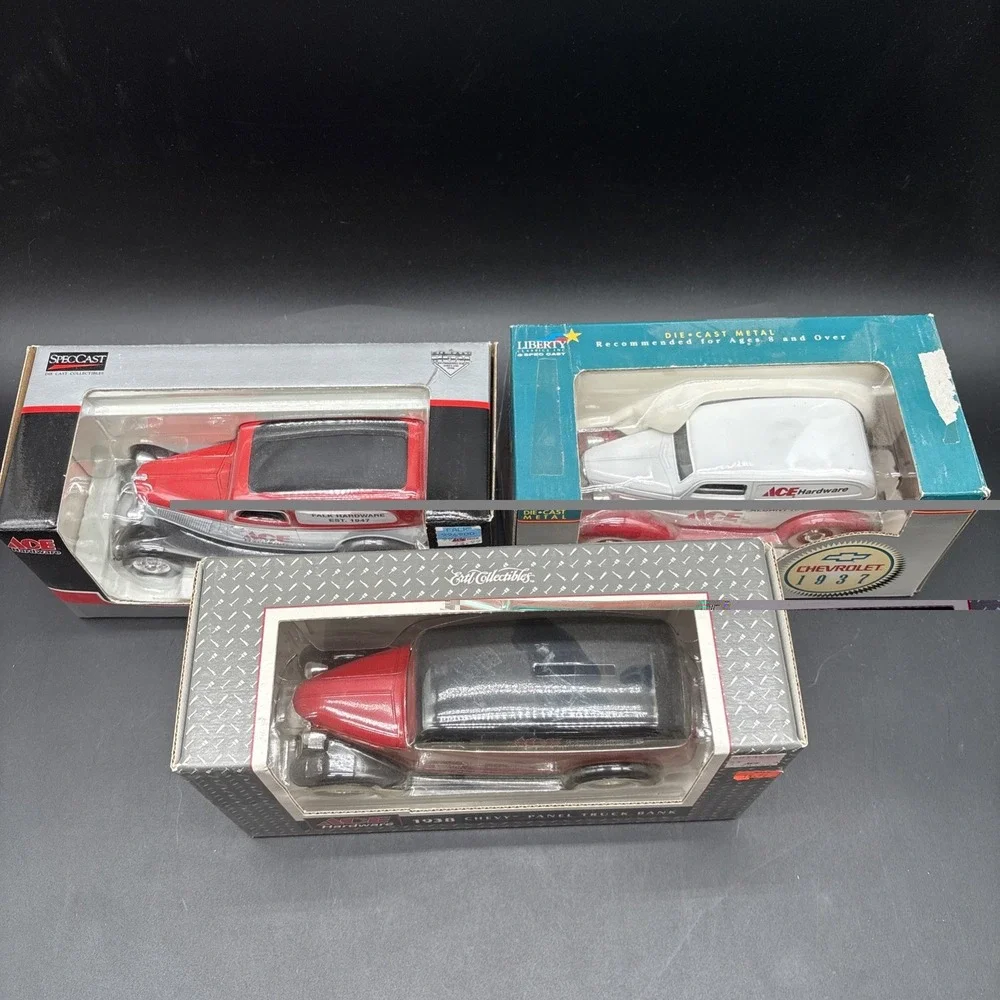 Lot of 3 Ertl & Spec Cast ACE Hardware Chevy Coin Banks 1938 + 1937 NIB